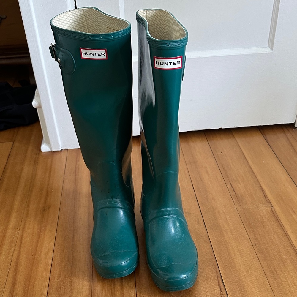 Hunter Original Gloss Teal Rain Boots